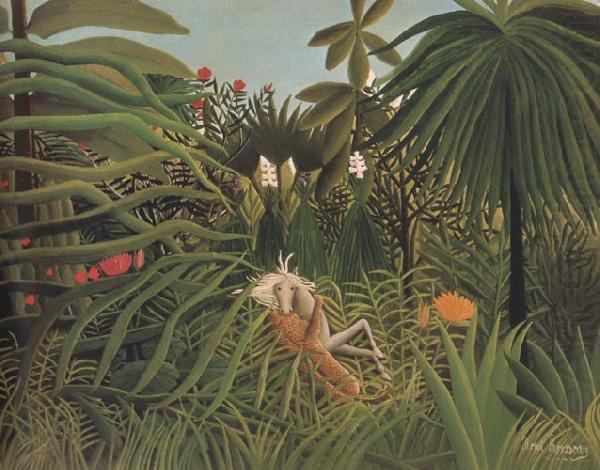 Henri Rousseau Fight Between a Jaguar and a Horse china oil painting image